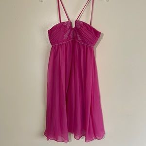 Bright Pink Dress with beaded embellishments
